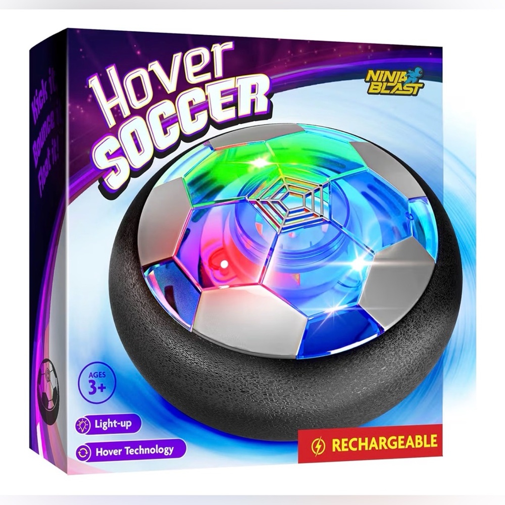 Ninja Blast Hover Rechargeable Soccer Ball Lights Up Brand New